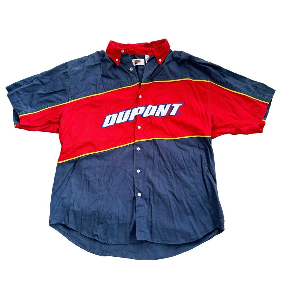 Winners Circle Button Up Shirt Adult L Red Dupont NASCAR - Jeff Gordon #24 XL